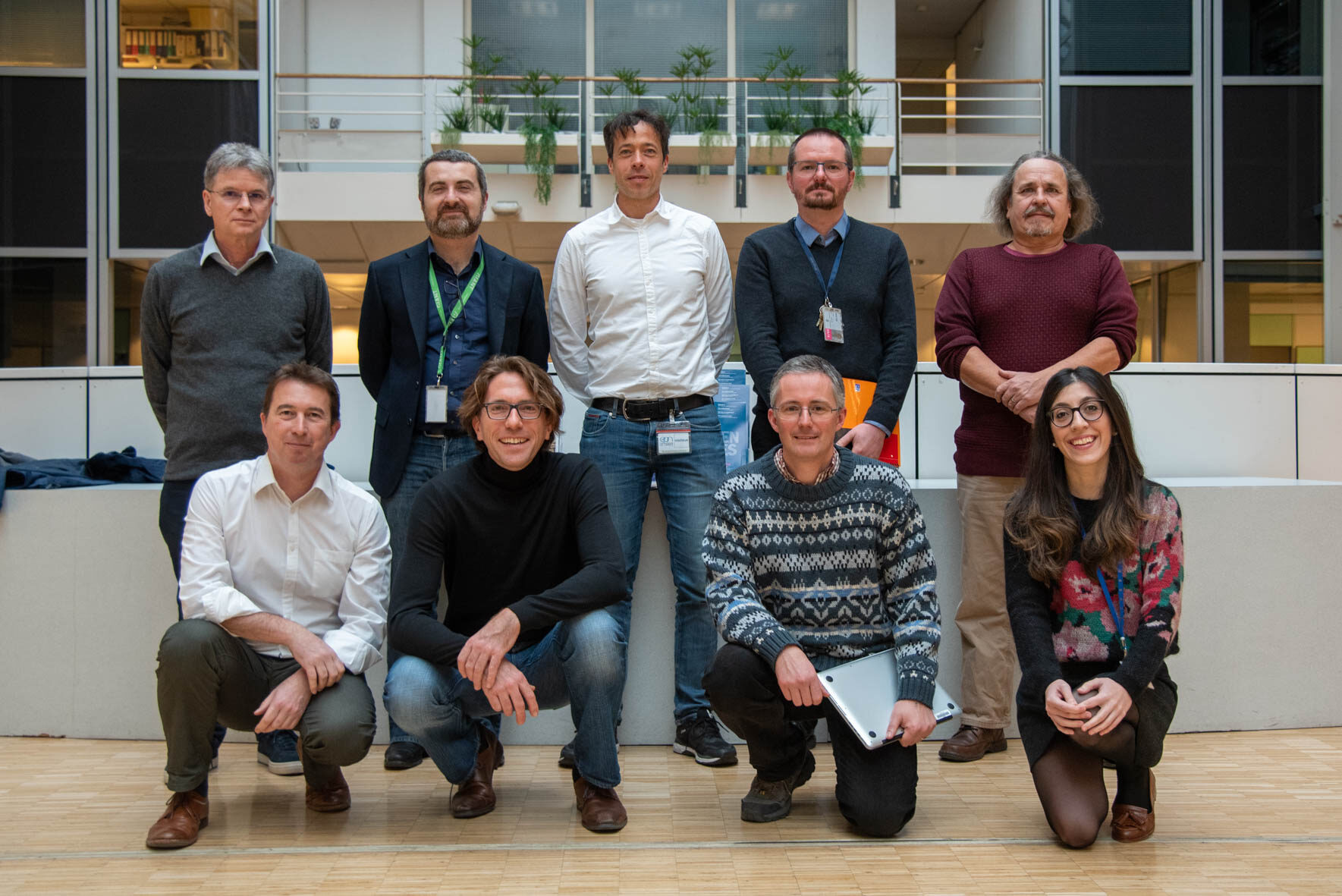 BASF at the ESRF on 28 January 2020 (From left to right, upper row: A. Fitch, E. Capria, P. Welter, Y. Watier, V. Honkimaki; lower row: E. Mitchell, B. Hinrichsen, J. Kieffer, C. Giacobbe).